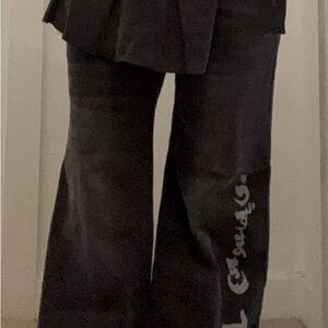 Dolls Kill Black Flare & Wide Leg Jeans